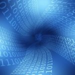 Background image representing binary information
