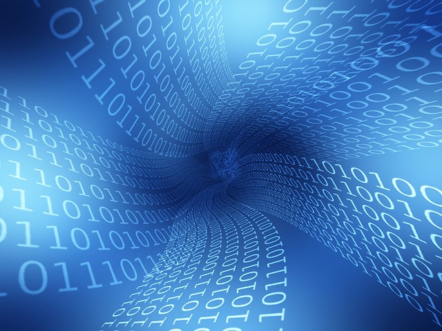 Background image representing binary information