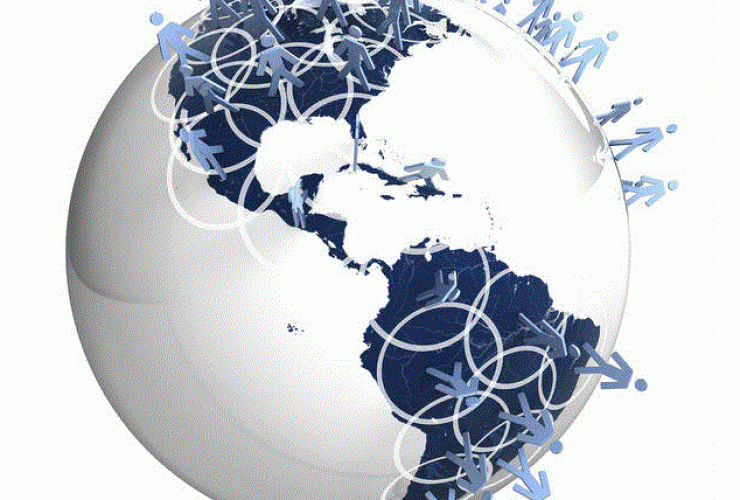 Globe - remote work abstract