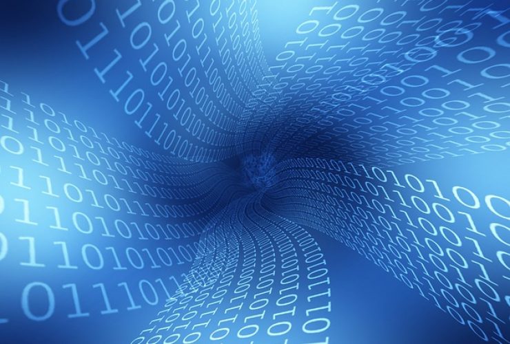 Background image representing binary information